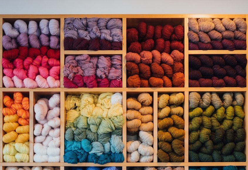assorted-color textiles